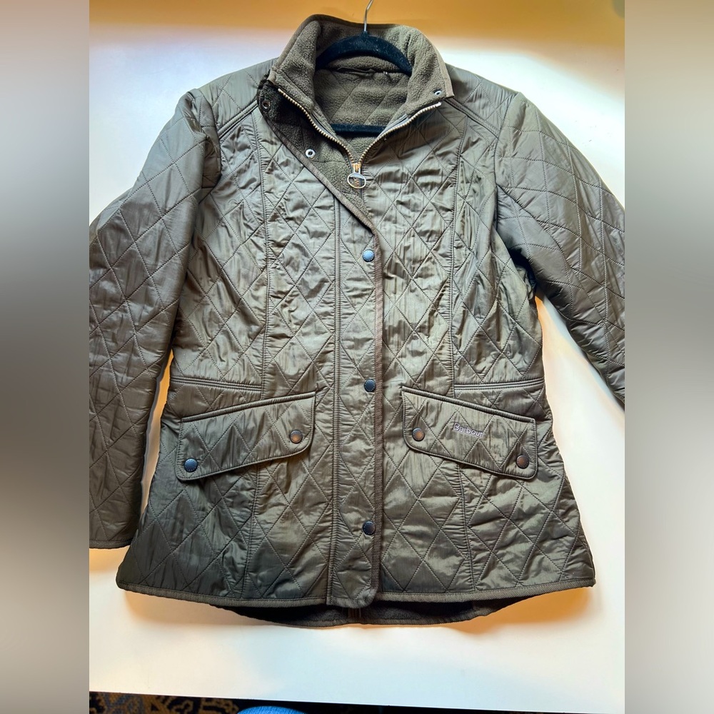 Gorgeous Barbour classic fall coat, Olive Green; ladies 12 L